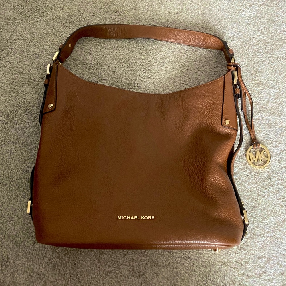 Michael Kors | Brown Cognac Leather Purse with matching wallet